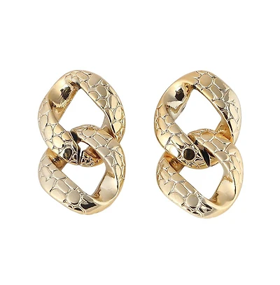Sohi Women's Chainlink Drop Earrings