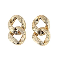 Sohi Women's Chainlink Drop Earrings