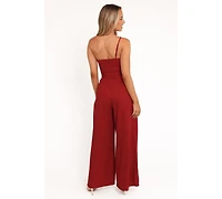 Petal and Pup Women's Leyton Jumpsuit - Deep Red
