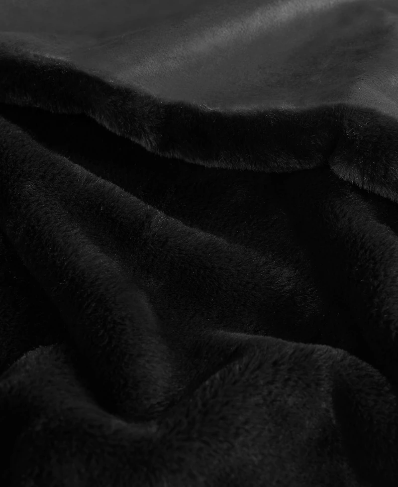Juicy Couture Rabbit Mink Faux Fur Throw Blanket, 50" x 70"