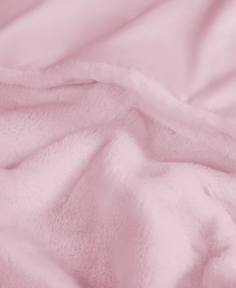 Juicy Couture Rabbit Mink Faux Fur Throw Blanket, 50" x 70"