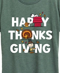 Hybrid Apparel Plus Peanuts Thanksgiving Graphic T-shirt