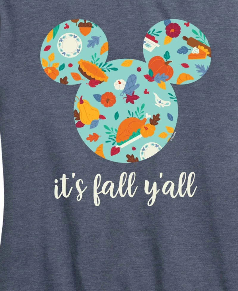 Disney It's Hybrid Apparel Plus SizeY'all Mickey Mouse Women's Short Sleeve Graphic T-shirts