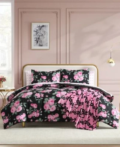 Betsey Johnson Garden Floral Printed Microfiber Comforter Set