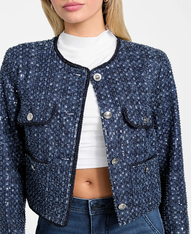 Guess Women's Elisa Collarless Jacket