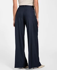 Guess Women's Zanita Pin Stripe Relaxed-Fit Pants