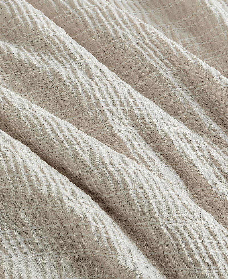 Kenneth Cole New York Stitched Gauze Jacquard -Pc. Duvet Cover Set