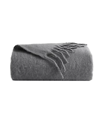 Kenneth Cole New York Faux Fur Mohair Throw Blanket, 70" x 50"