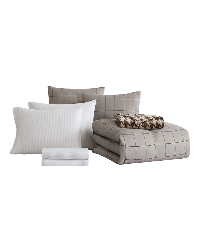 Kenneth Cole New York Holden Grid 8-Pc. Comforter Set