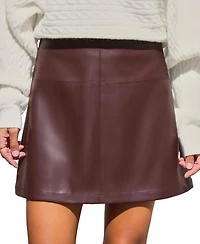 Cupshe Women's Full Effect Brown Mini Skirt