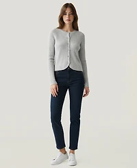 Naadam Women's Tulip Hem Button Cardigan Sweater