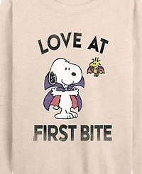 Hybrid Apparel Halloween Woodstock and Snoopy Vampires Women's French Terry Long Sleeve Shirt