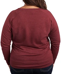 Hybrid Apparel Merry Little Christmas Houses Women's French Terry Long Sleeve Shirt