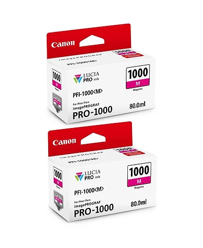 Canon 2 Pack Pfi-1000M Magenta Lucia Pro ink for imagePROGRAF Pro-1000