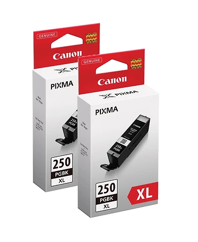 Canon 2 Pack Pgi-250XL Pigment Black Ink Tank for Select Pixma Printers
