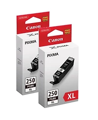 Canon 2 Pack Pgi-250XL Pigment Black Ink Tank for Select Pixma Printers