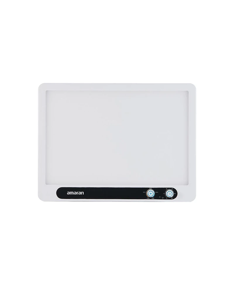 amaran Verge 26W Bi-Color Led Light Panel, White, Bundle with Base Stand and Desk Clamp Stand