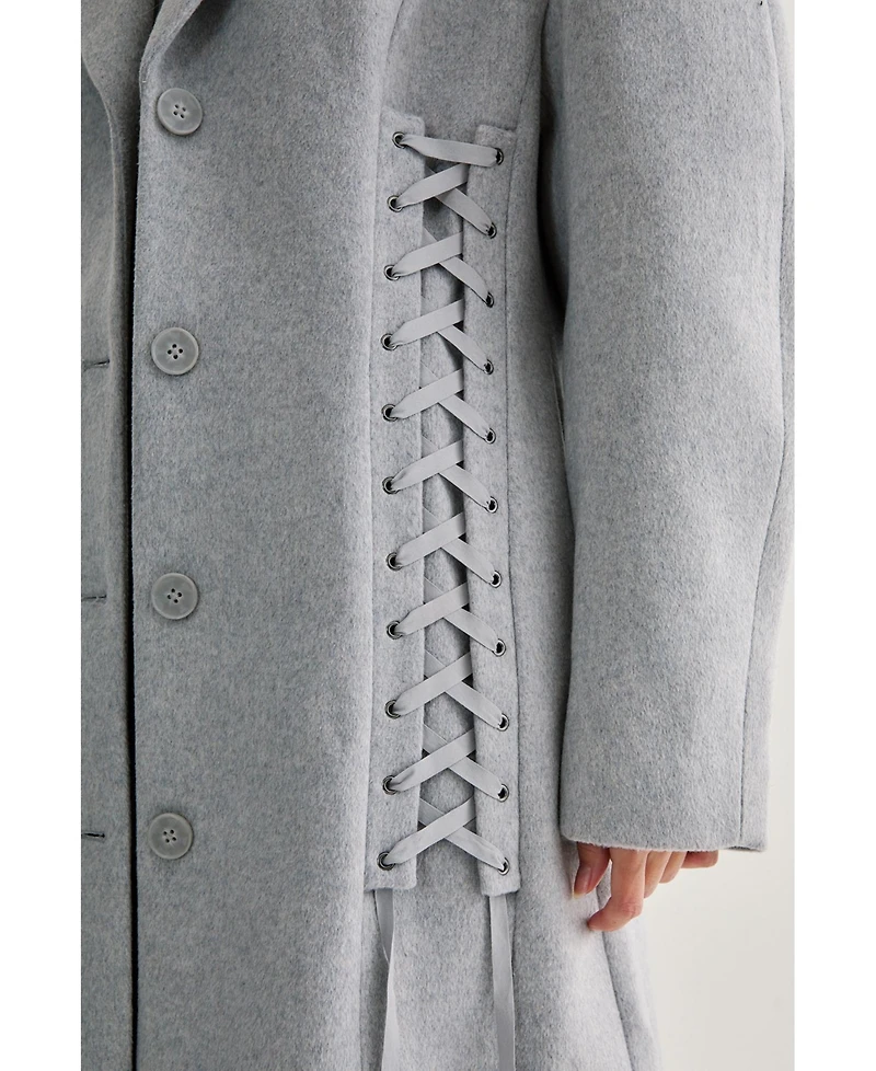 Nasty Gal Premium Corseted Detail Maxi Coat