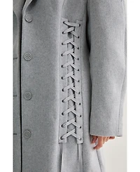 Nasty Gal Premium Corseted Detail Maxi Coat