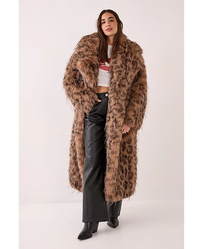 Nasty Gal Faux Fur Longline Coat