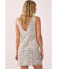 Nasty Gal Women's Embellished Panelled Cut Out Mini Dress