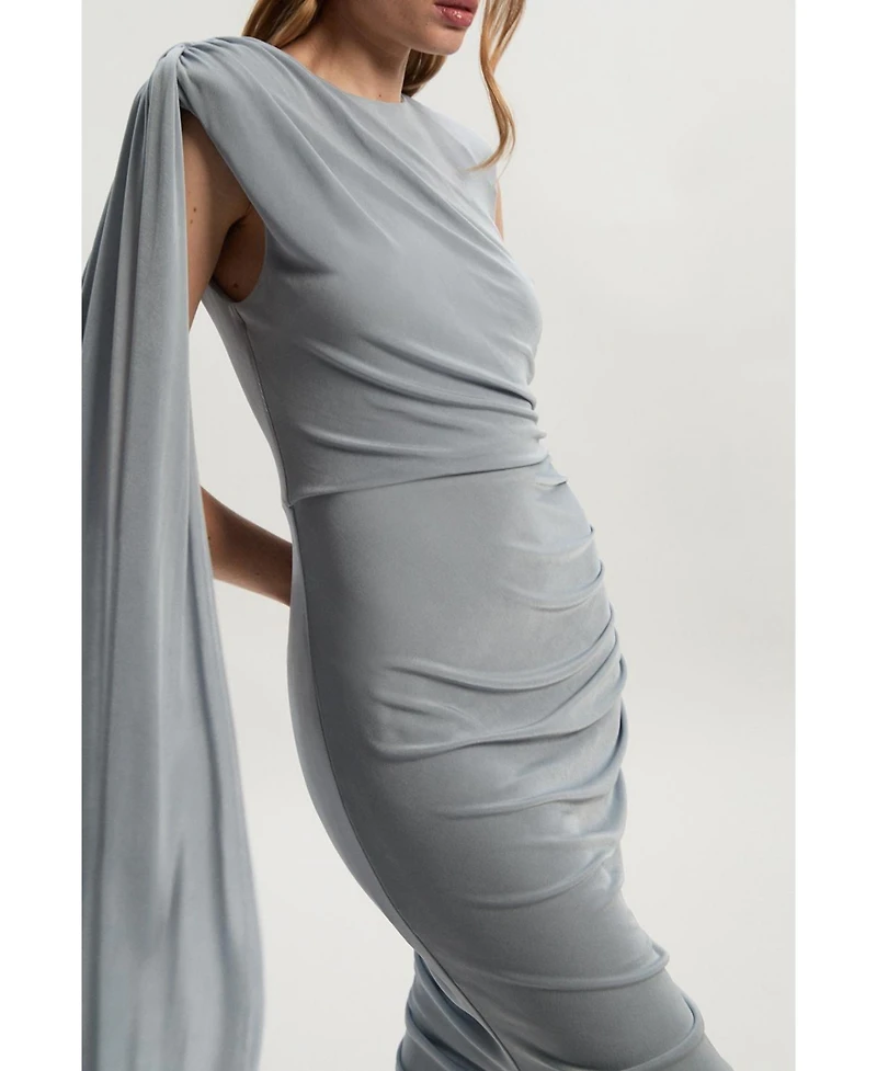 Karen Millen Women's Slinky Crepe Scarf Maxi Dress