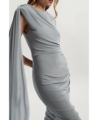 Karen Millen Women's Slinky Crepe Scarf Maxi Dress