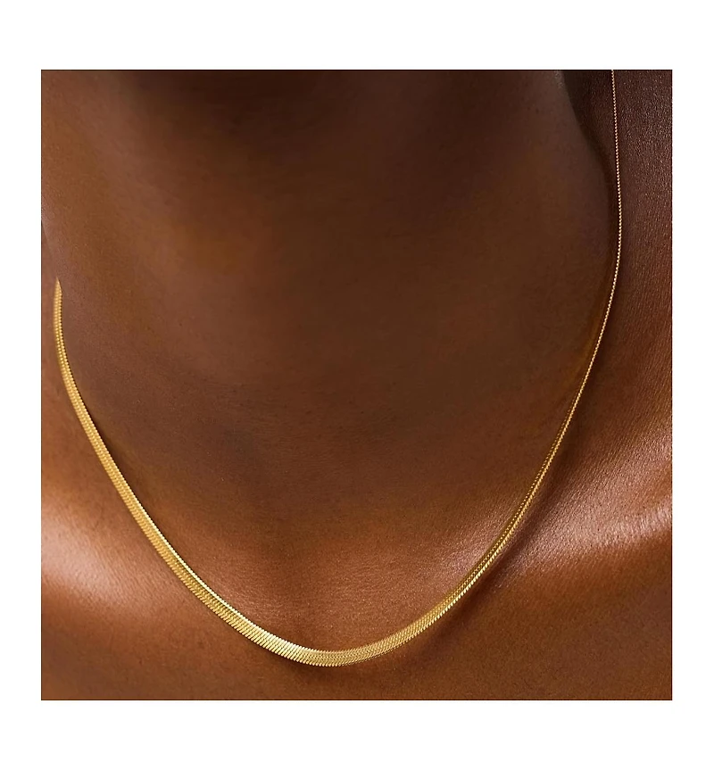 Herringbone Chain Necklace - Ina