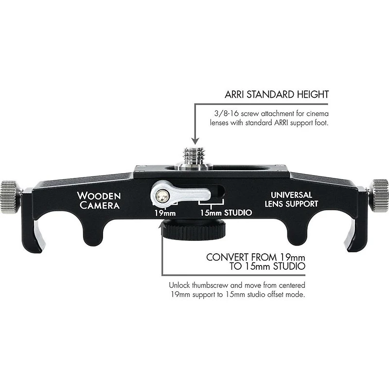 Wooden Camera 19mm/15mm Studio Universal Lens Support
