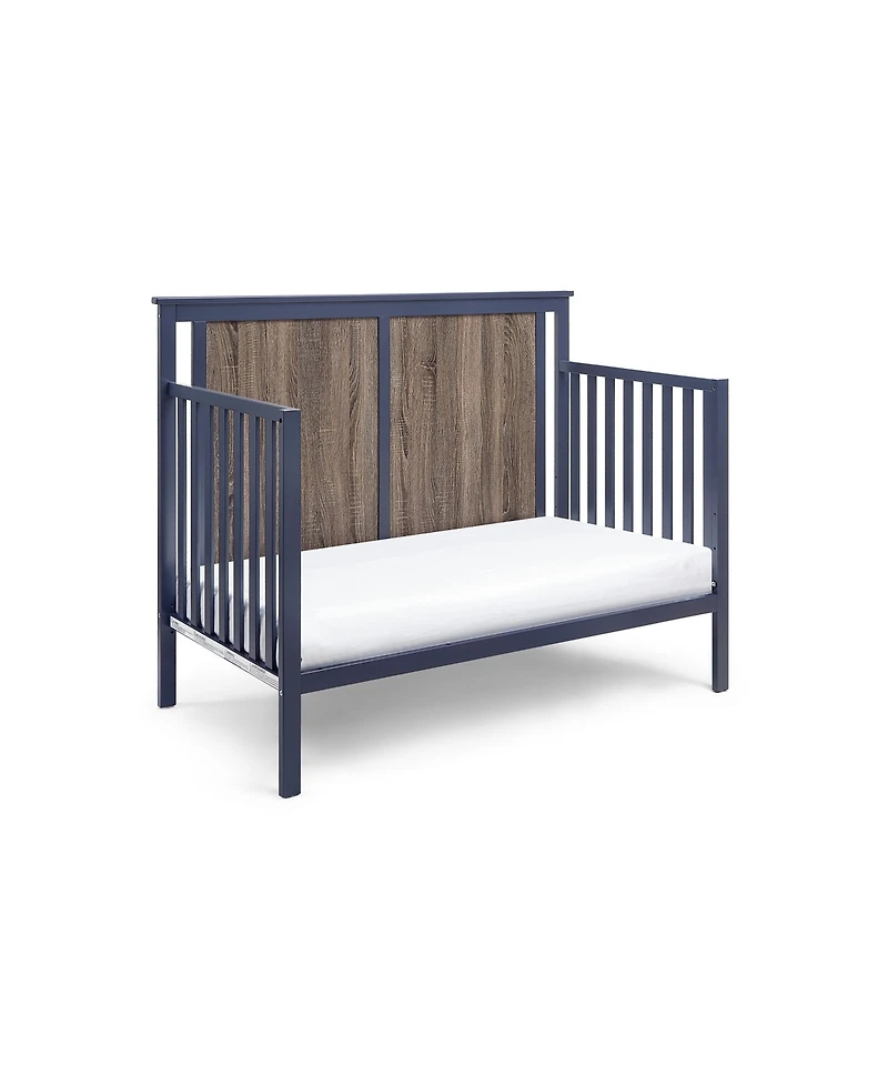 Forest'nSky 4-in-1 Convertible Crib in Midnight Blue and Vintage Walnut