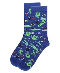 MeMoi Girls Kids' Gators Rayon Crew Socks