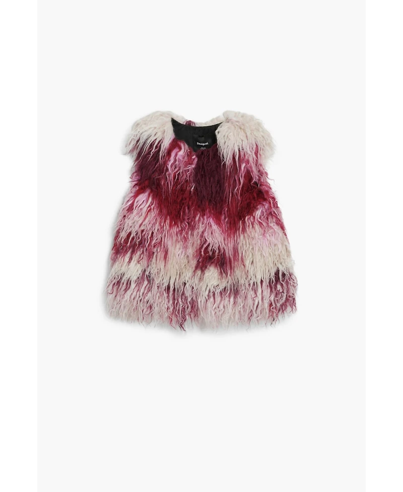 Desigual Girls Girls's Watercolor fur vest