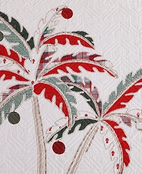 Tommy Bahama Palm Tree Patchwork Reversible 3-Pc. Quilt Set