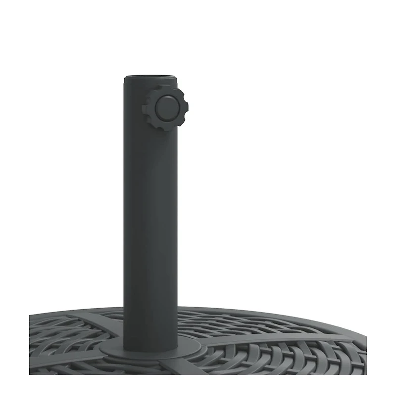 vidaXL Parasol Base Black Pe (Polyethylene), Concrete, Iron 55.1 lbs