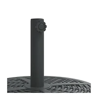 vidaXL Parasol Base Black Pe (Polyethylene), Concrete, Iron 55.1 lbs