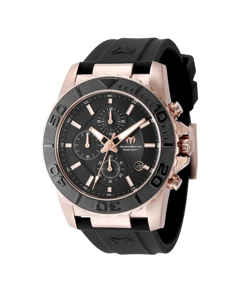 Technomarine Men's Tm-725002 Sea Quartz Chronograph Black Dial Watch