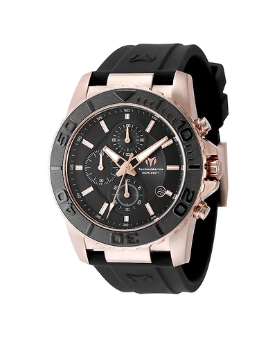 Technomarine Men's Tm-725002 Sea Quartz Chronograph Black Dial Watch