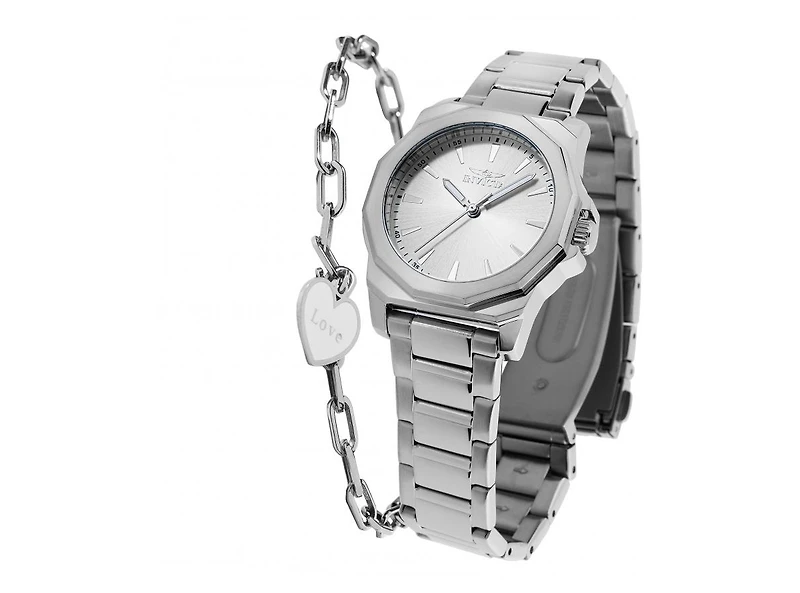 Invicta Women's 48577 Speedway Quartz 3 Hand Silver Dial Watch