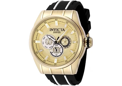 Invicta Men's 49056 Speedway Quartz Chronograph Gold, White Dial Watch