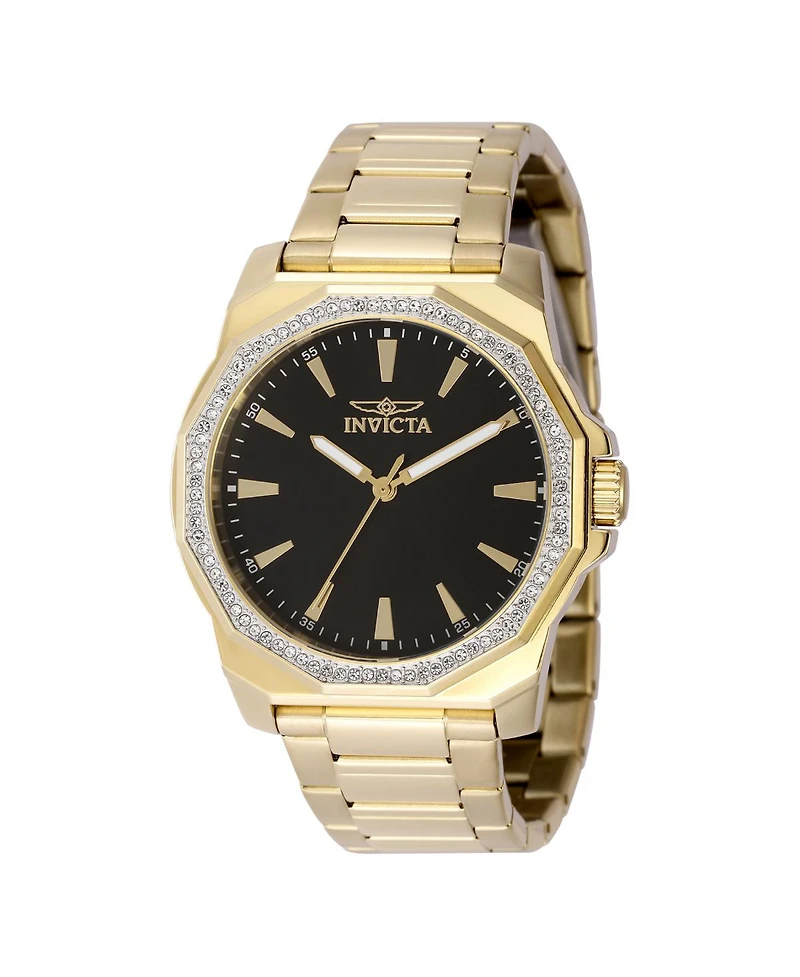 Invicta Men's 49107 Speedway Quartz 3 Hand Black Dial Watch