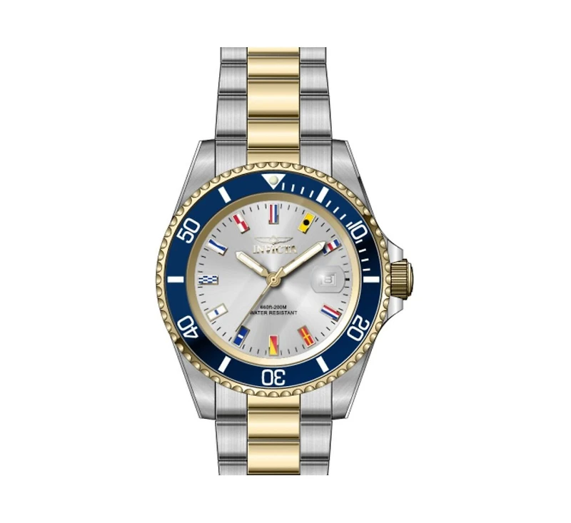 Invicta Men's 49887 Pro Diver Quartz 3 Hand Silver Dial Watch