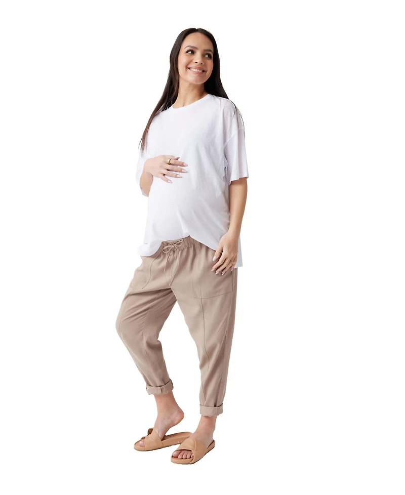 Ingrid + Isabel Women's Maternity Drapey Ankle Pant