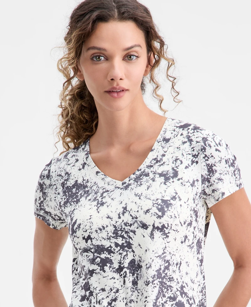 Id Ideology Women's V-Neck Printed Top, Macy's Exclusive