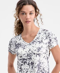 Id Ideology Women's V-Neck Printed Top, Macy's Exclusive