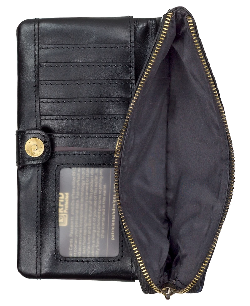 Patricia Nash Prassa Bark Leaves Textured Wallet