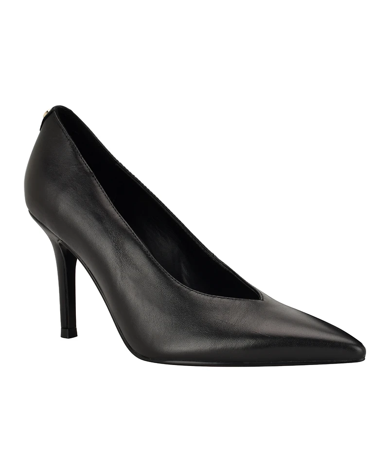 Guess Women's Prinda V Cut Top Line High Heeled Stiletto Pumps