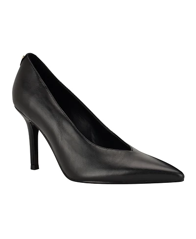 Guess Women's Prinda V Cut Top Line High Heeled Stiletto Pumps