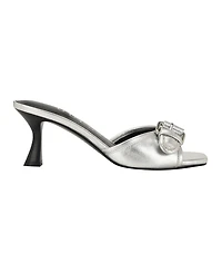 Guess Women's Dista Buckle Kitten Heel Dress Sandals