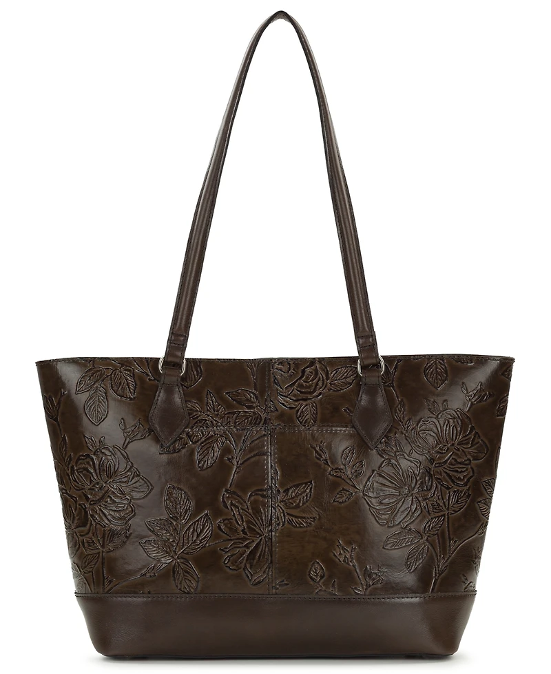 Patricia Nash Meka Bark Leaves Textured Tote Bag
