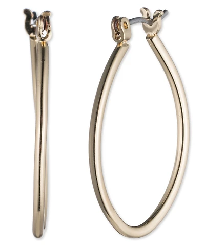 Nine West Gold-Tone Teardrop Hoop Earrings
